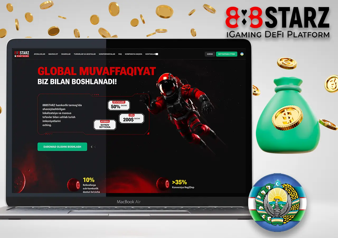 O'zbekistonda 888 stars hamkorlik dasturi